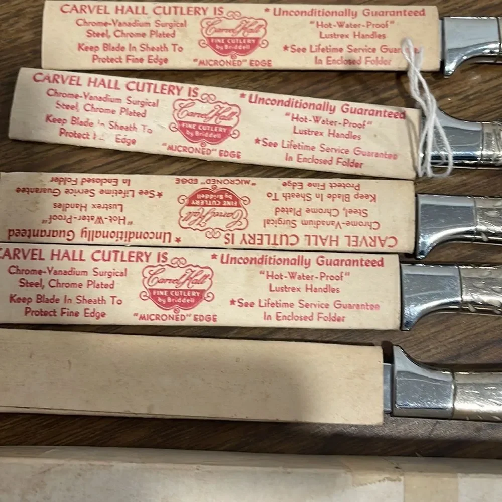 Vintage Modernist Carvel Hall Steak Knife Set/original box